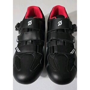 Peloton Original Altos Cycling Shoes Black Red SZ 13 US Men/47 EU